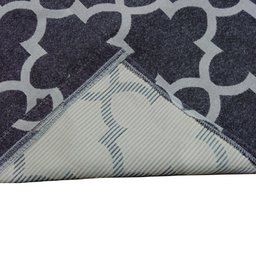 Tapete Emborrachado Sala Quarto 2,00x1,46 Pratico Blenda Preto - 2