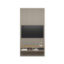 Ver imagem 6 de Painel Ripado Modular 141cm Ozero Mdp/mdf Nicho Arredondado Gris/tauari Fosco G77 - Gran Belo