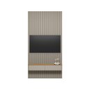 Ver imagem 7 de Painel Ripado Modular 141cm Ozero Mdp/mdf Nicho Arredondado Gris/tauari Fosco G77 - Gran Belo