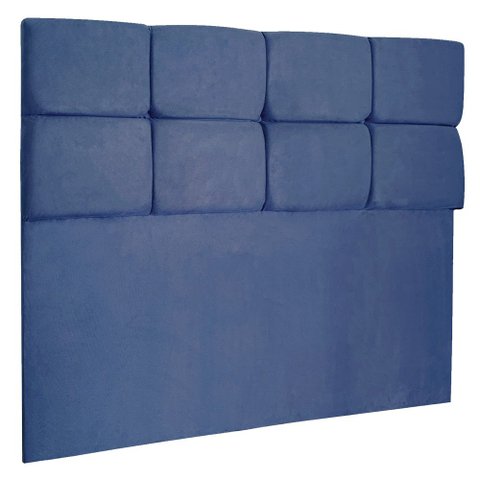 Cabeceira Solteiro 90cm Nina Suede Azul Marinho Slk Decor Cabeceira Nina