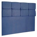 Ver imagem 1 de Cabeceira Solteiro 90cm Nina Suede Azul Marinho Slk Decor Cabeceira Nina