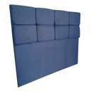 Ver imagem 5 de Cabeceira Solteiro 90cm Nina Suede Azul Marinho Slk Decor Cabeceira Nina