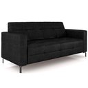 Ver imagem 1 de Sofá 3 Lugares Sala Living Industrial 200cm Senna K01 Couríssimo Preto - Lyam Decor
