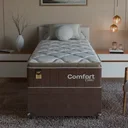 Ver mais imagens de Cama Box Baú Solteiro + Colchão Comfort Class Pillow Top Marrom/suede Marrom