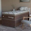 Ver imagem 7 de Cama Box Baú Solteiro + Colchão Comfort Class Pillow Top Marrom/suede Marrom