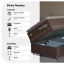 Ver imagem 3 de Cama Box Baú Solteiro + Colchão Comfort Class Pillow Top Marrom/suede Marrom