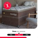 Ver imagem 5 de Cama Box Baú Solteiro + Colchão Comfort Class Pillow Top Marrom/suede Marrom