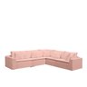 Sofá Modular Rivieira Linho Rose - Meu Estofado Sofá Modular Riviera Sala Quarto Recepção Hall Hotel - 1