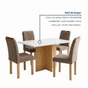 Ver mais imagens de Conjunto Mesa de Jantar 4 Lugares Carol em MDF 120x80cm Cinamomo Off White