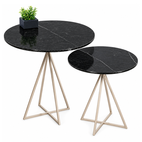 Conjunto de Mesas Laterais Pirâmide Stone