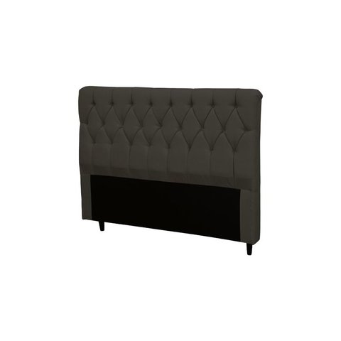 Cabeceira Viena Plus Casal 1400mm Veludo Adar Marrom - Simbal