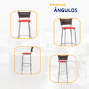 Ver imagem 4 de Kit 4 Bancos Alto Tamborete para Balcão Junco Argila Àrea de Lazer Ilha Bancada bar churrasqueira