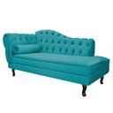 Ver imagem 3 de Kit Diva Recamier Diana 185cm Lado Direito e 01 Poltrona Classic Suede Azul Turquesa - ADJ Decor