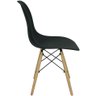 Kit 3 Cadeiras Charles Eames Eiffel Wood Design - Preta - 2