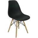 Ver imagem 5 de Kit 3 Cadeiras Charles Eames Eiffel Wood Design - Preta