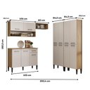 Ver imagem 5 de Armário de Cozinha Compacta Arizona Fusion Theree Carraro Carvalho com Branco