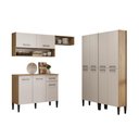 Ver imagem 2 de Armário de Cozinha Compacta Arizona Fusion Theree Carraro Carvalho com Branco