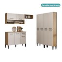 Ver imagem 3 de Armário de Cozinha Compacta Arizona Fusion Theree Carraro Carvalho com Branco