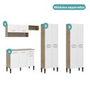 Ver imagem 4 de Armário de Cozinha Compacta Arizona Fusion Theree Carraro Carvalho com Branco