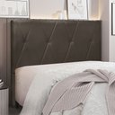 Ver imagem 6 de Cabeceira Para Cama Box King Aquilla 195cm Veludo - SSX Multicoisas Spezzia Marrom