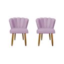 Ver imagem 1 de Kit 2 Cadeiras para Penteadeira Quarto Modelo Flor – Balaqui Cor:lilas