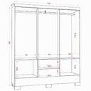 Ver imagem 4 de Guarda Roupa 6 Portas 2 Gavetas Coimbra Espaçoso - Atacama / Off White