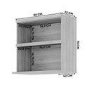 Ver imagem 4 de Armário Aéreo Microondas 1 Porta Elena Bege/Cinamomo/Titanium