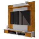 Ver imagem 3 de Painel Suspenso Ipanema Sala Tv até 55 Polegadas com Nicho Naturale/off White