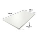 Ver imagem 2 de Prateleira Decorativa 80x30cm sem Suporte em MDF Branca para Sala, Quarto, Cozinha, Escritório