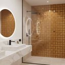 Ver imagem 2 de Pastilha Adesiva Vidro Parede Cozinha Banheiro Salao Casa Barbearia Reforma Obra Decoraçao Resistent