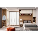 Ver imagem 3 de Guarda Roupa 1 Porta com Prateleira 234cm Setiba Plus Carvalho/branco