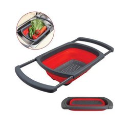 Escorredor Retrátil Macarrão Salada Multiuso Silicone 38cm - 4
