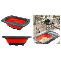 Escorredor Retrátil Macarrão Salada Multiuso Silicone 38cm - 5