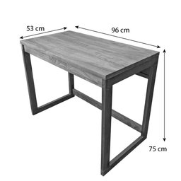 Home Office Escrivaninha e Estante de Madeira Pinus Linea Slim Nozes - 6
