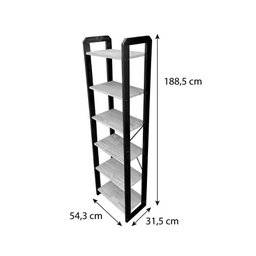 Home Office Escrivaninha e Estante de Madeira Pinus Linea Slim Nozes - 5
