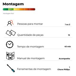 Home Office Escrivaninha e Estante de Madeira Pinus Linea Slim Nozes - 4