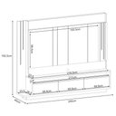 Ver imagem 4 de Estante Painel para TV 75 Pol. Monzane H01 Off White/Cinamomo - Mpozenato