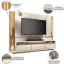 Ver imagem 3 de Estante Painel para TV 75 Pol. Monzane H01 Off White/Cinamomo - Mpozenato