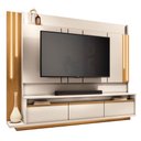 Ver imagem 1 de Estante Painel para TV 75 Pol. Monzane H01 Off White/Cinamomo - Mpozenato