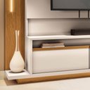 Ver imagem 6 de Estante Painel para TV 75 Pol. Monzane H01 Off White/Cinamomo - Mpozenato