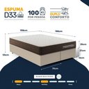 Ver imagem 2 de Cama Box Queen com Colchão de Espuma D33 Double Comfort 158x198x59cm