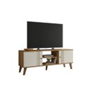Ver imagem 4 de Rack Denver para TV até 55 '' Sala Compacto 136 cm Peternella:Nature/Off White