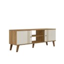 Ver imagem 6 de Rack Denver para TV até 55 '' Sala Compacto 136 cm Peternella:Nature/Off White