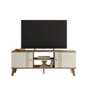 Ver imagem 5 de Rack Denver para TV até 55 '' Sala Compacto 136 cm Peternella:Nature/Off White
