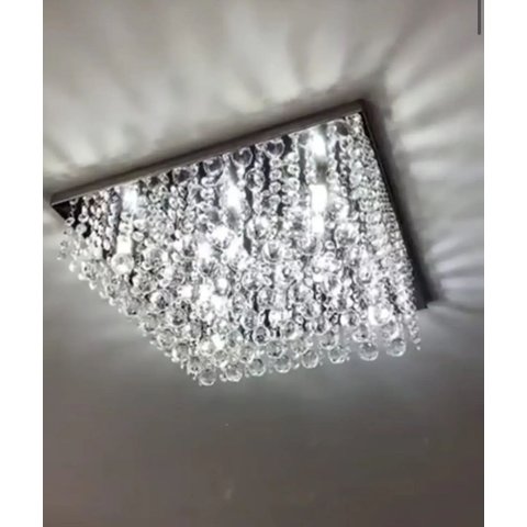 Lustre para Sala Quarto de Cristal K9 Legítimo 45x45 Cm