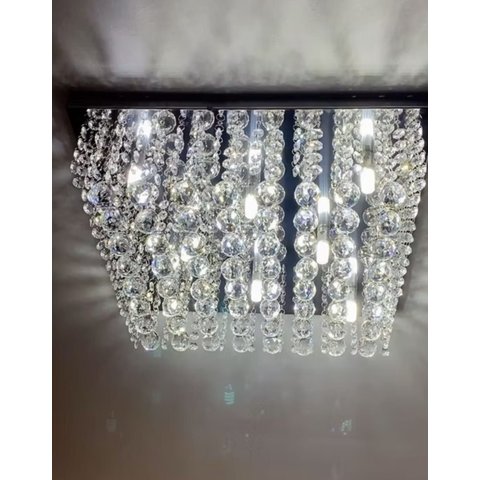 Lustre para Sala Quarto de Cristal K9 Legítimo 45x45 Cm