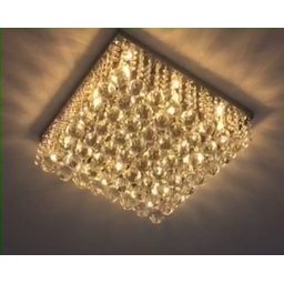 Lustre para Sala Quarto de Cristal K9 Legítimo 45x45 Cm - 2