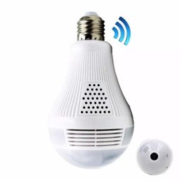 Câmera Ip Segurança Lâmpada 360 Graus Panorâmica Espiã Wifi - 1