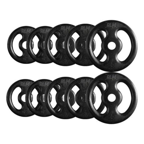 Combo com 10 Anilhas de Ferro Fundido - 30 Kg