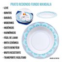 Ver imagem 3 de Prato de Melamina Fundo 25 Cm Mandala